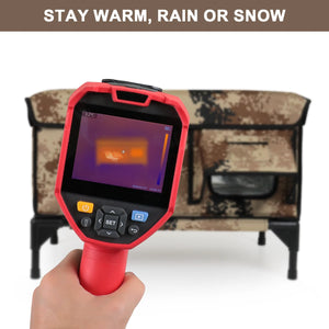 Insulation test of outdoor cat house, CE-certified thermal retention & weatherproof material