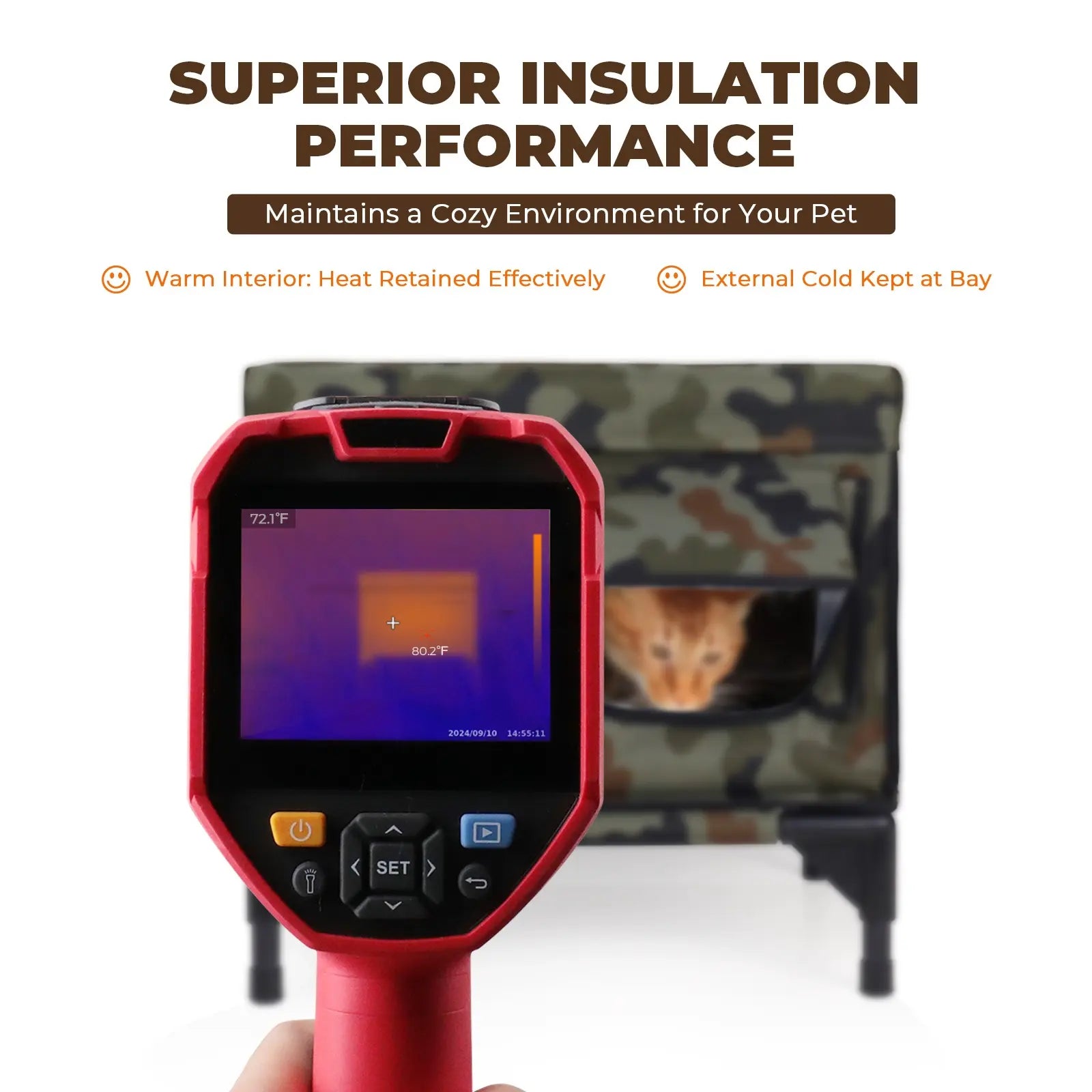 2024 Tall Portable Insulated Cat House - Small