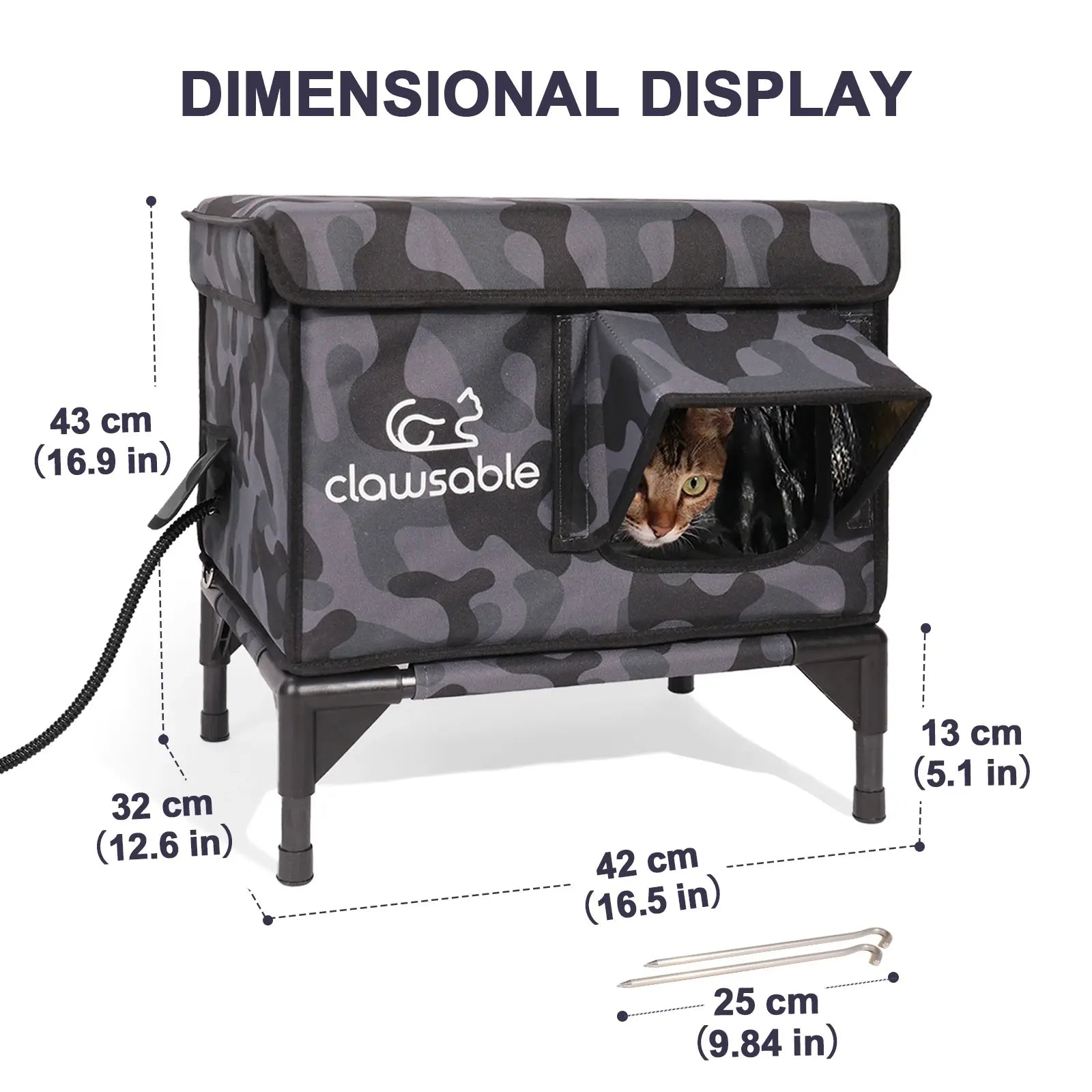 2024 Tall Classic Box Insulated Cat House - Small