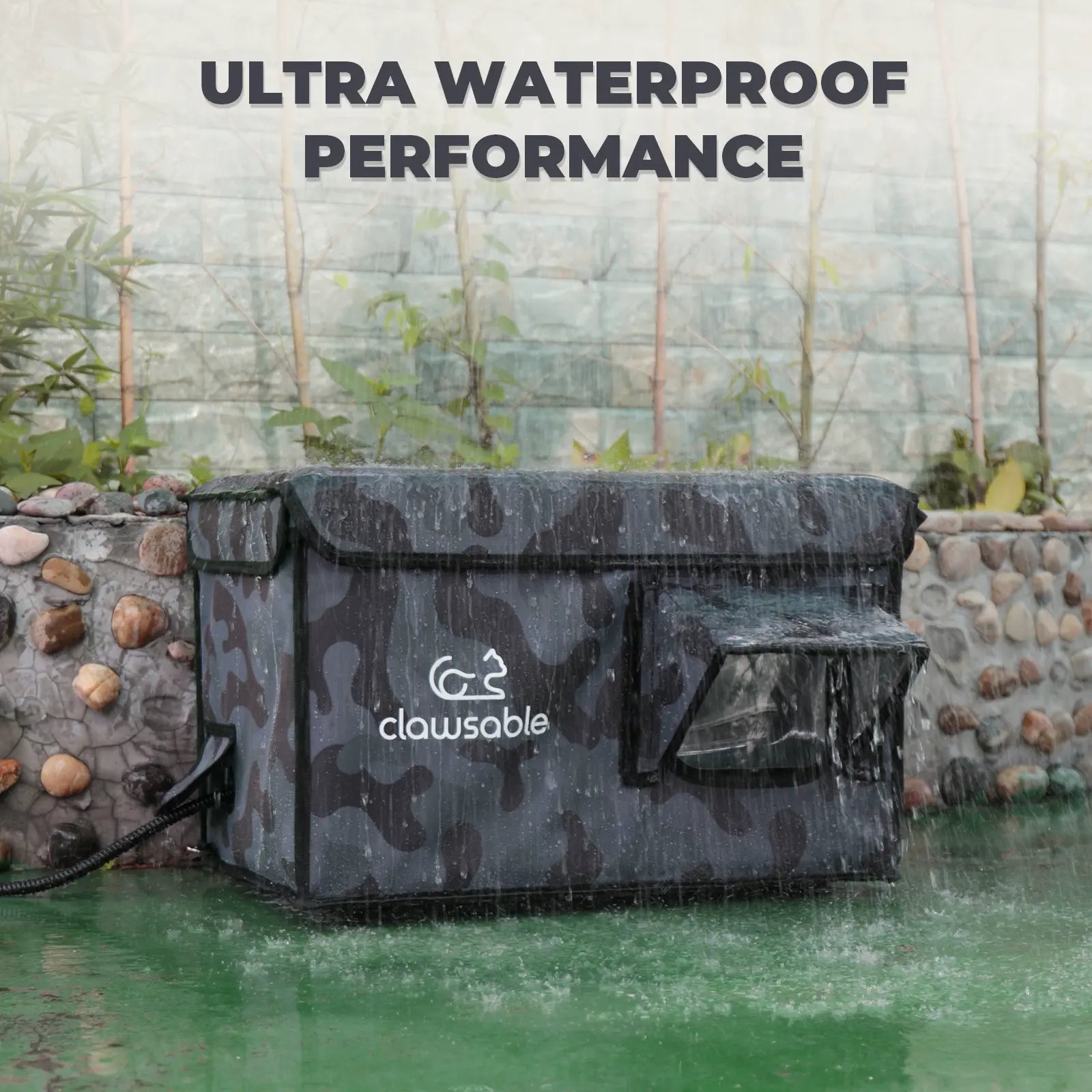 medium cat house black camo waterproof portable