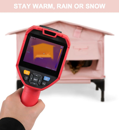 Thermal insulation of pink cat house keeping outdoor cats warm