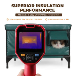 premium outdoor warm animal shelter green xl insulated temperature