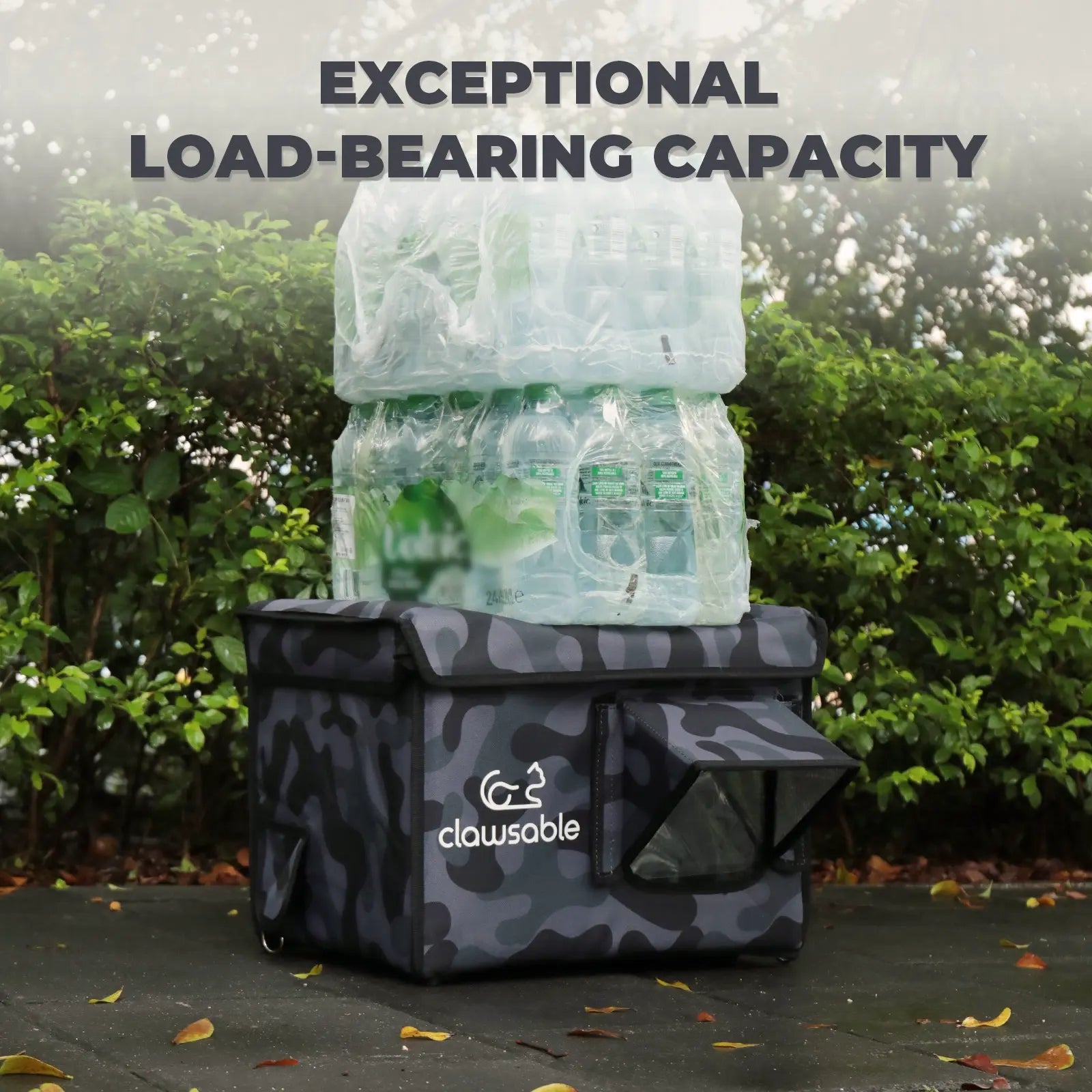 small waterproof cat house load bearing black camo